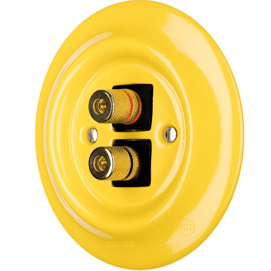 PORCELAIN WALL SPEAKER SOCKET YELLOW - DYKE & DEAN