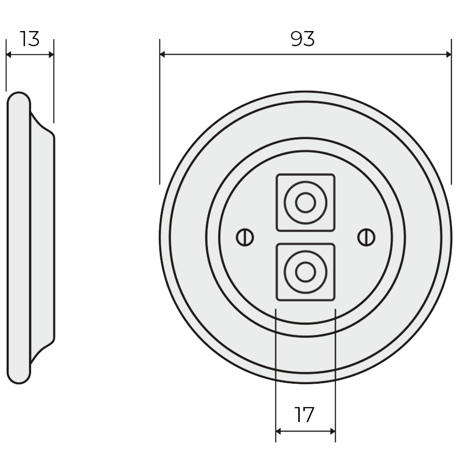 PORCELAIN WALL SPEAKER SOCKET YELLOW - DYKE & DEAN