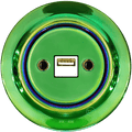 Chloredo porcelain flush USB wall charger by Katy Paty