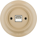 PORCELAIN WALL USB CHARGER SAND - DYKE & DEAN