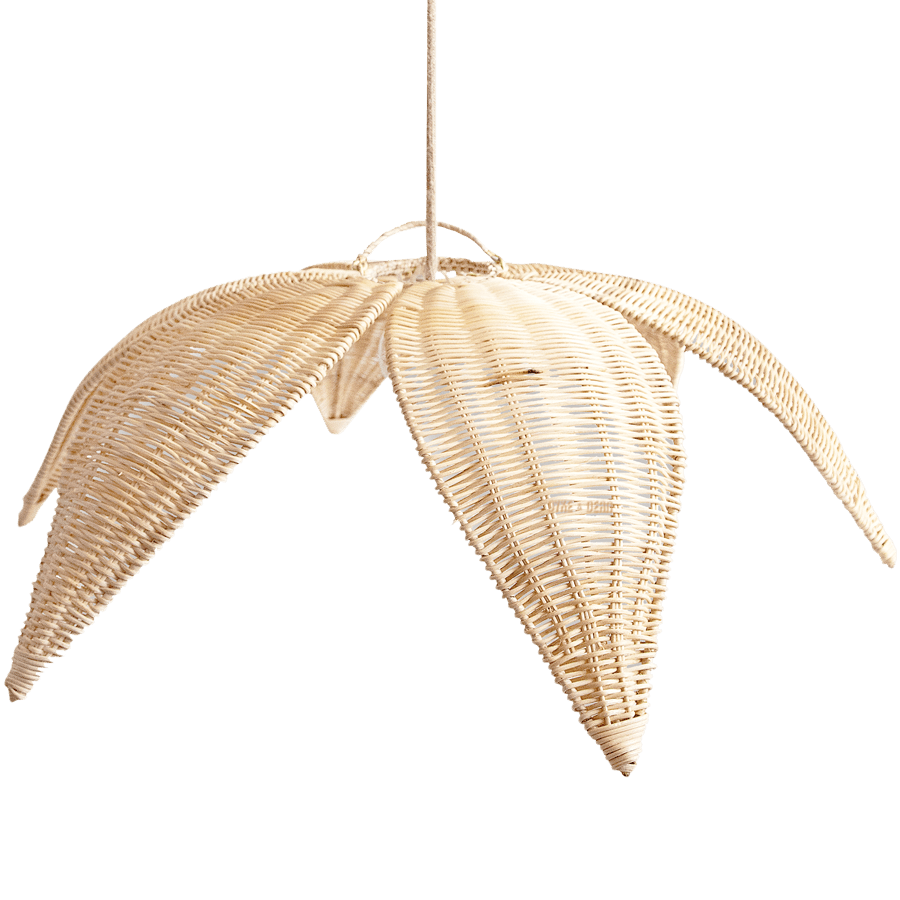 RATTAN LAMP LEAVES LARGE - DYKE & DEAN