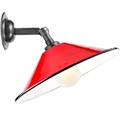 RED SMALL CONE SHADE WALL LAMP - DYKE & DEAN
