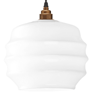 RIPPLE OPALINE PENDANT SHADE MEDIUM - DYKE & DEAN