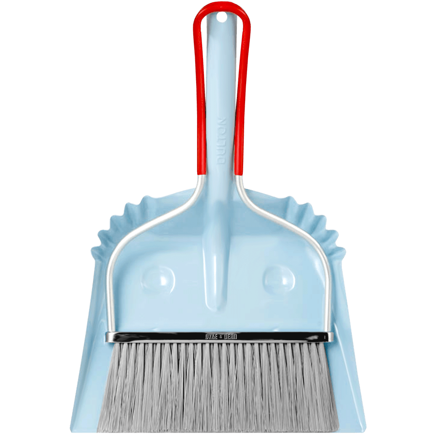 SMILEY METAL DUST PAN SET BLUE LARGE - DYKE & DEAN