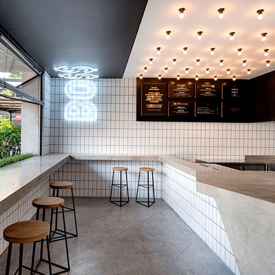 WALL & CEILING BATTEN LAMP E27 BLACK - DYKE & DEAN