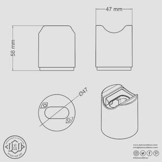 WATERPROOF PEG TUBE BULB MOUNT NATURAL EFFECT - DYKE & DEAN