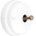 WHITE CERAMIC INTERMEDIATE WALL SWITCHES BRONZE - DYKE & DEAN