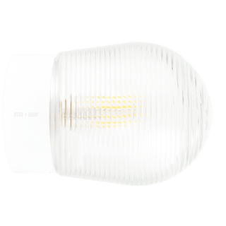 WHITE CERAMIC REARWIRED WATERPROOF LAMPS - DYKE & DEAN