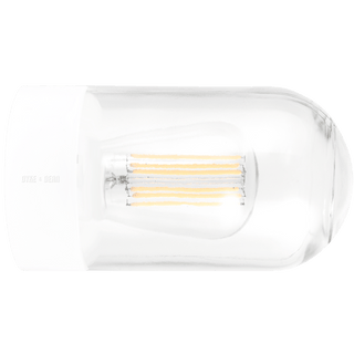 WHITE CERAMIC REARWIRED WATERPROOF LAMPS - DYKE & DEAN