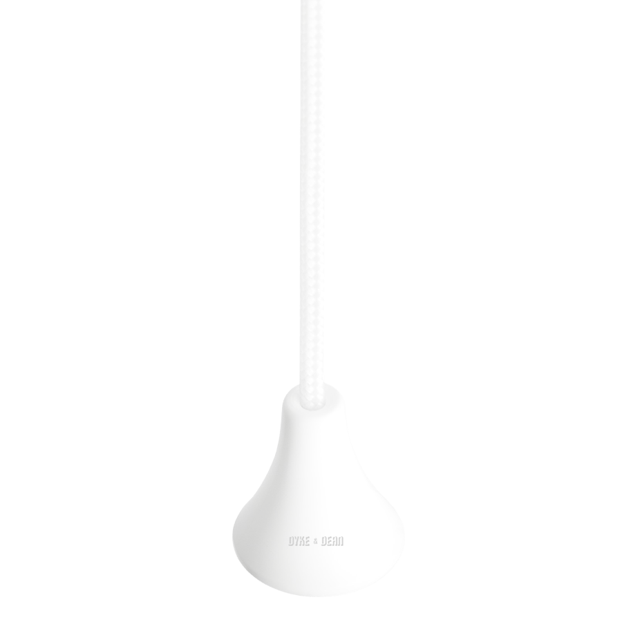 WHITE DOME PULL CORD LIGHT SWITCH - DYKE & DEAN