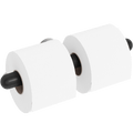 WIREWORKS YOKU DOUBLE TOILET ROLL HOLDER DARK OAK - DYKE & DEAN