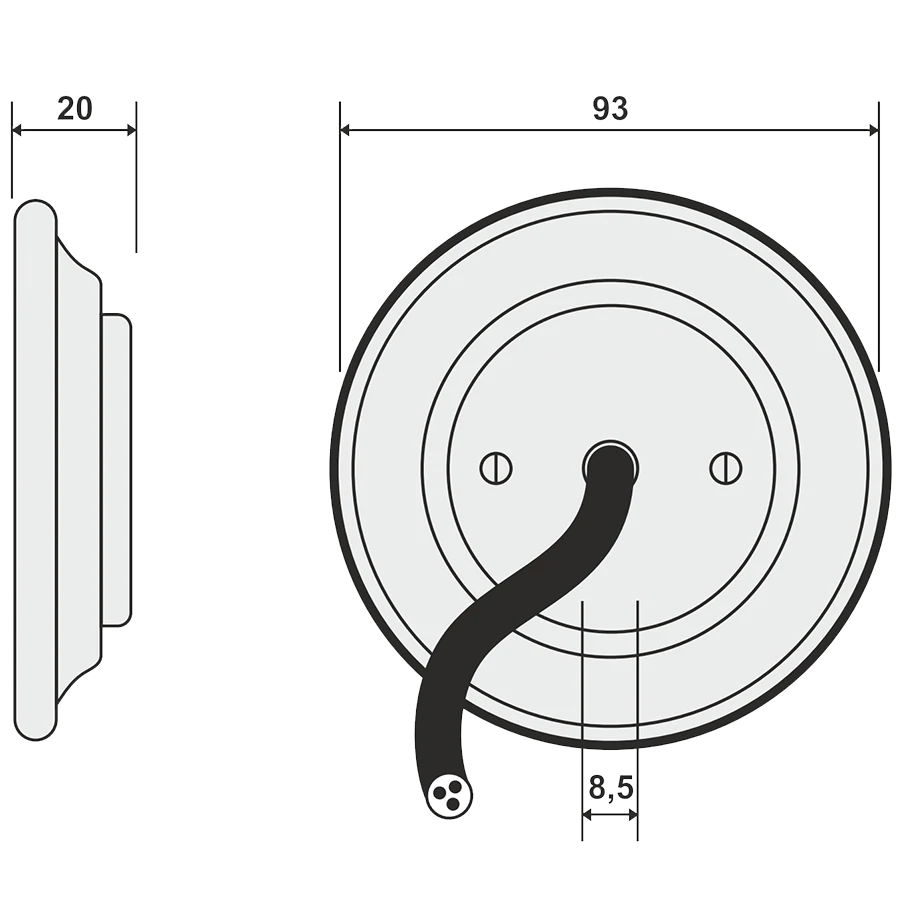 WOODEN PORCELAIN WALL SOCKET NUCMAG CABLE GLAND - DYKE & DEAN