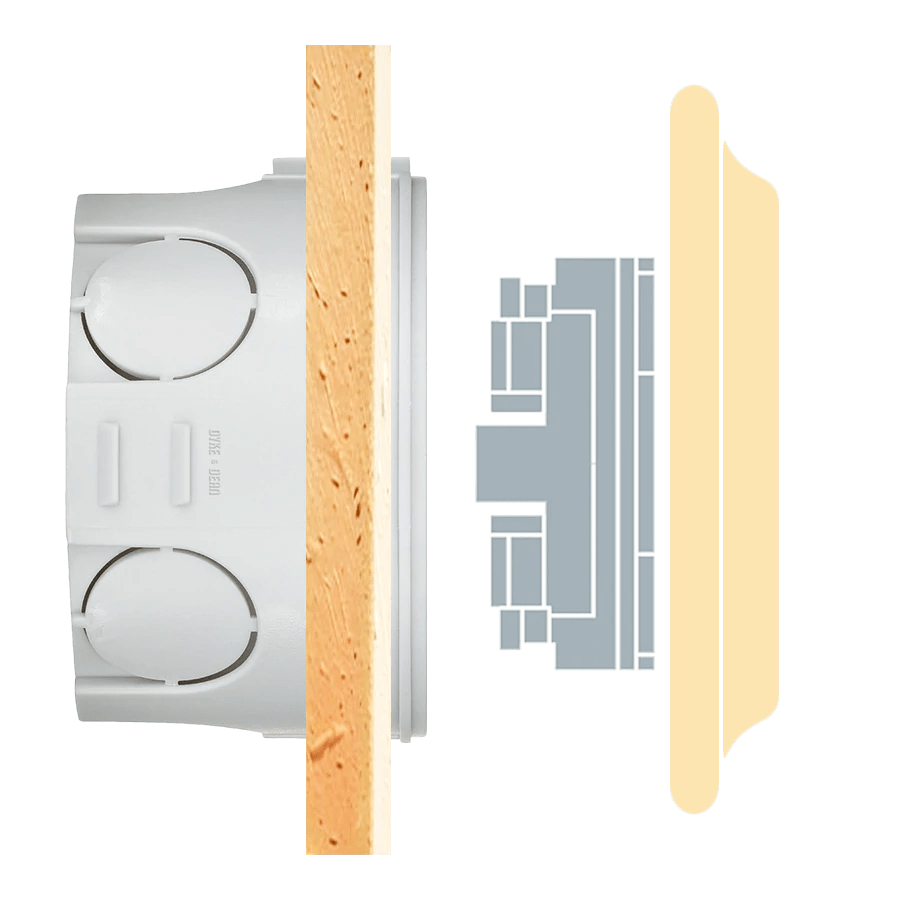 WOODEN PORCELAIN WALL SOCKET ROBUS CABLE GLAND - DYKE & DEAN