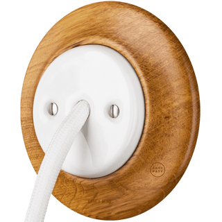 WOODEN PORCELAIN WALL SOCKET ROBUS CABLE GLAND - DYKE & DEAN