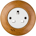 WOODEN PORCELAIN WALL SOCKET ROBUS UK - DYKE & DEAN