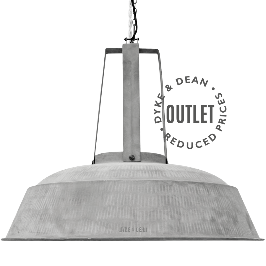 XL FIN NECK ENAMEL SHADE PENDANT OUTLET - DYKE & DEAN